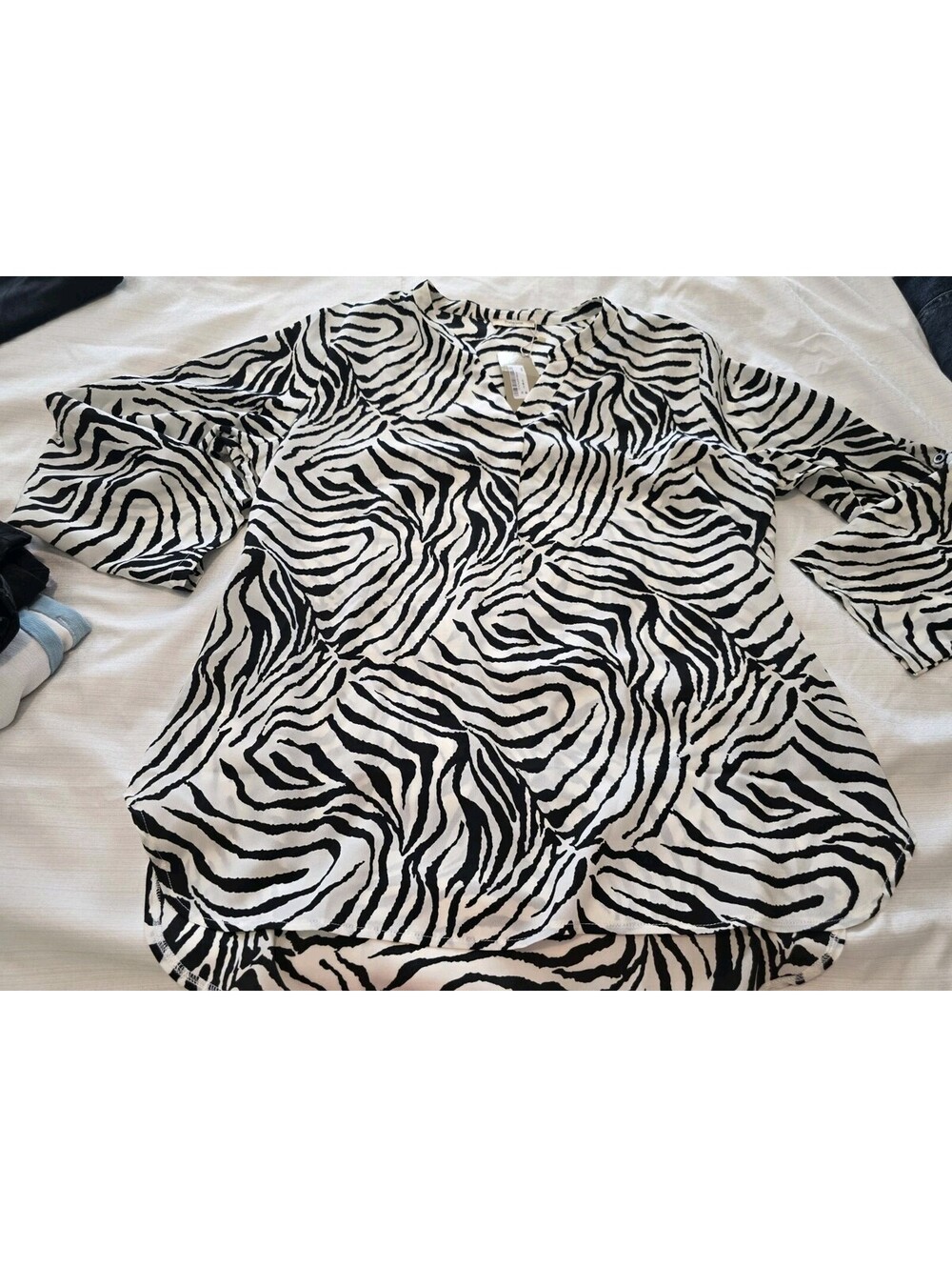 Womens Sz XXL Timeson Zebra Print Pullover Shirt/blouse Swimsuit Cover New